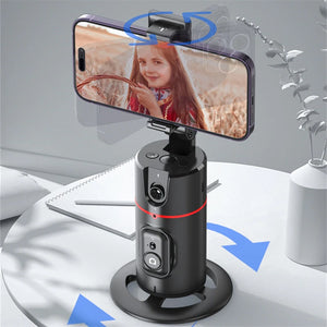 FGCLSY New Wireless Gimbal Stabilizer Selfie Stick 360 Degree Face Tracking With Bluetooth Shutter For Smartphone Live Recording - Stereotech