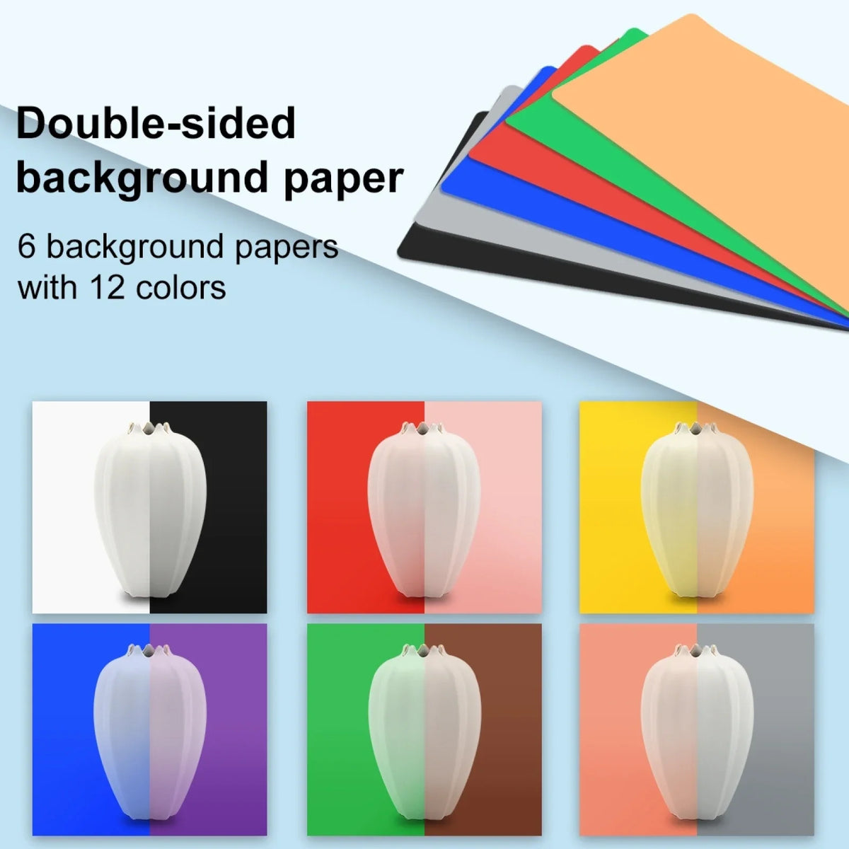 PULUZ Photo Studio Light Box Photography Light Softbox Adjustable Lamp Temperature Photo Shoot Tent Kits 6/12 Colors Backdrops