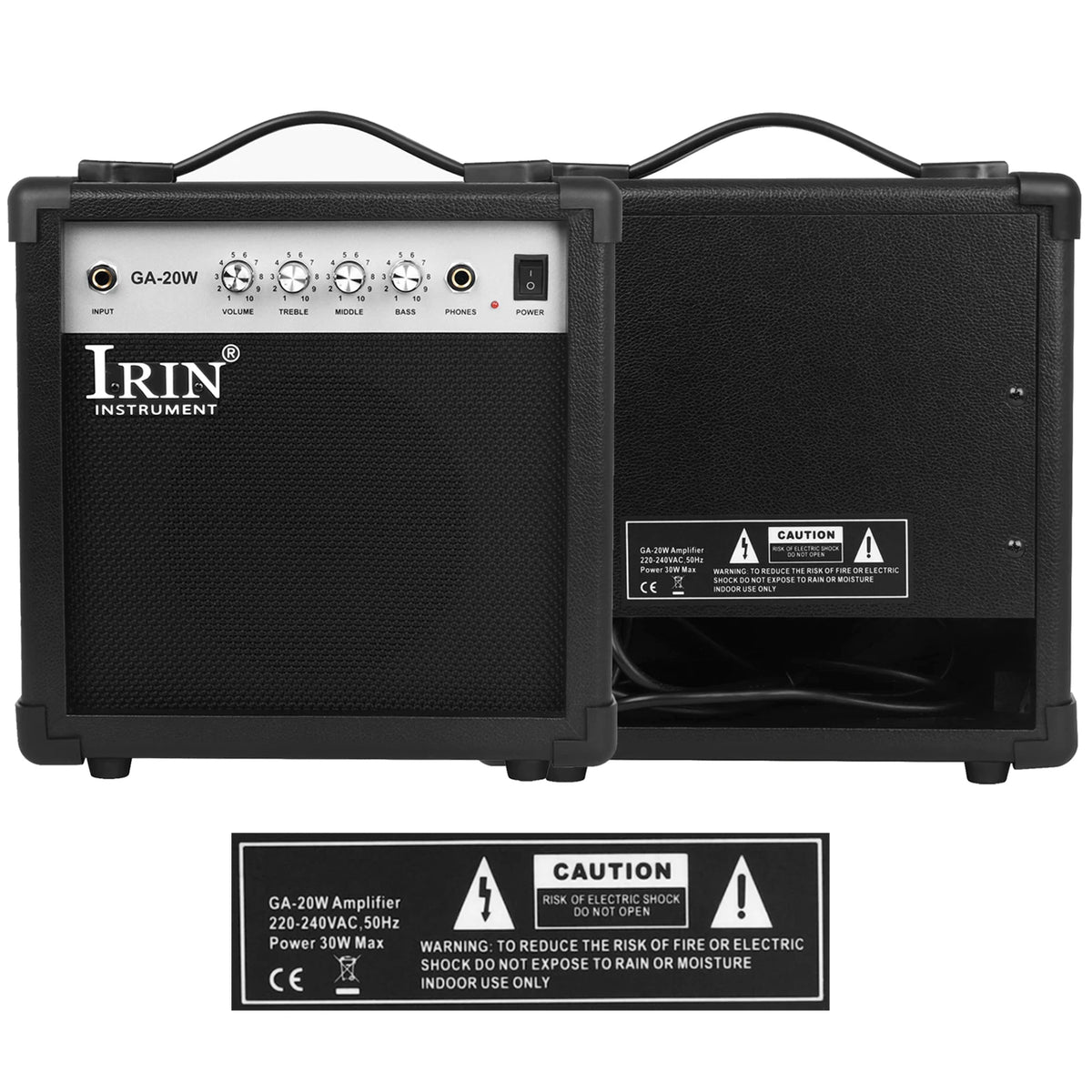 IRIN GA-20W Electric Guitar Speaker Bass Guitar Amplifier 4/5 Tuning 20W AMP Amplifier Loudspeaker Guitar Accessories &amp; Parts