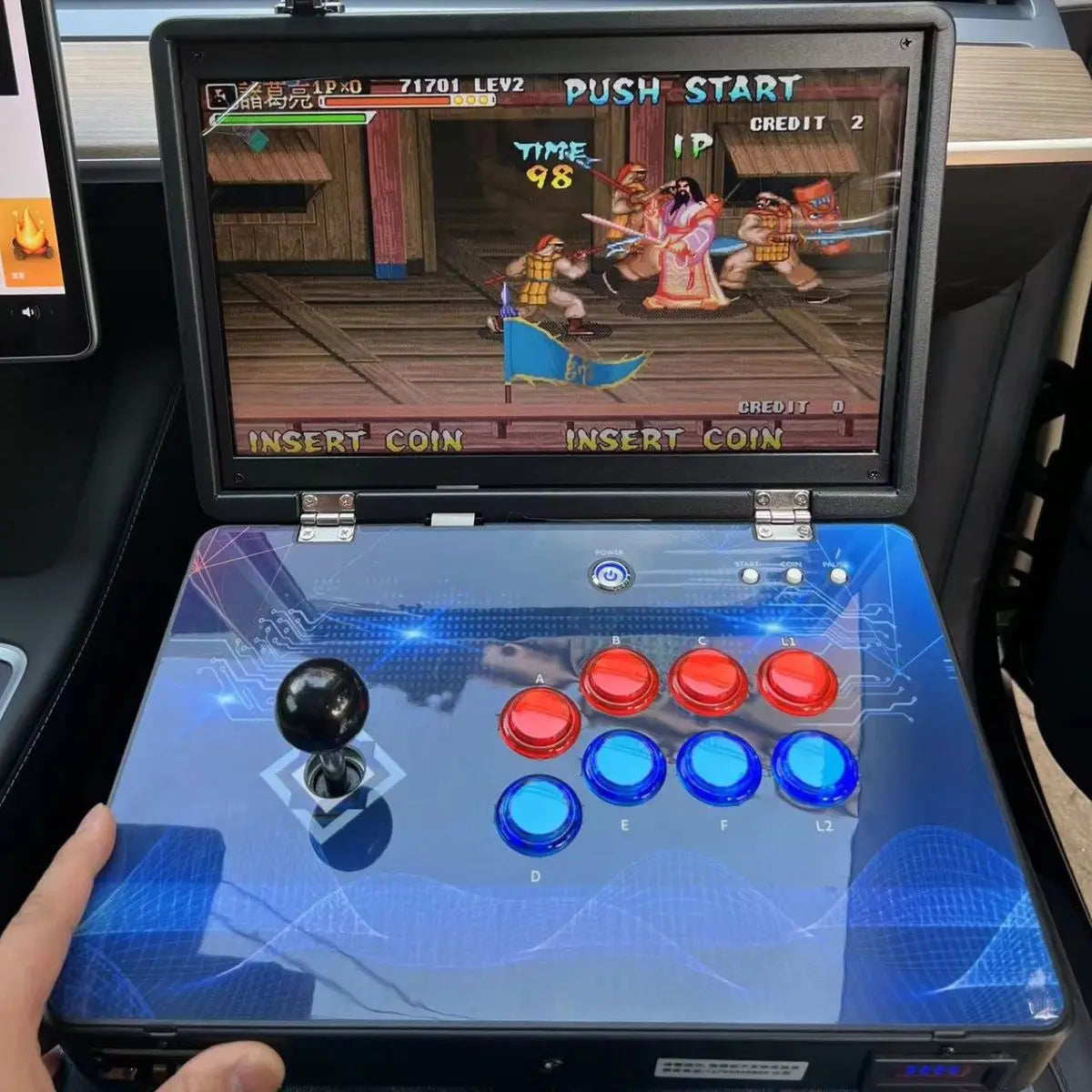 2024 New 14 Inch Mini Arcade Machine Portable Foldable Party Toys Joystick Home Game Console Boys Gift