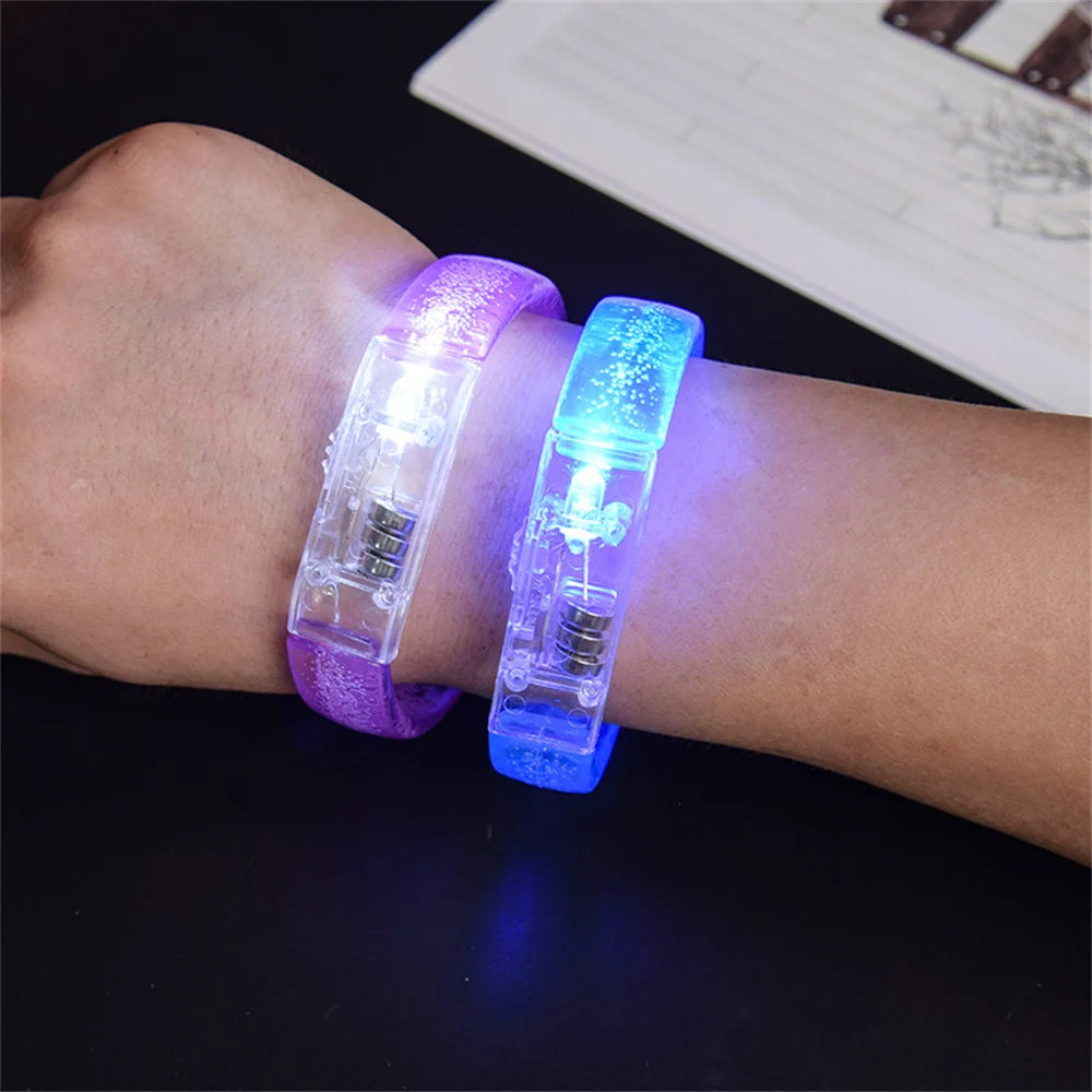 Night LED Battery Light-emitting Bracelet Entertainment Cheering Props Running Luminous Bracelet Bar Party Luminous Props