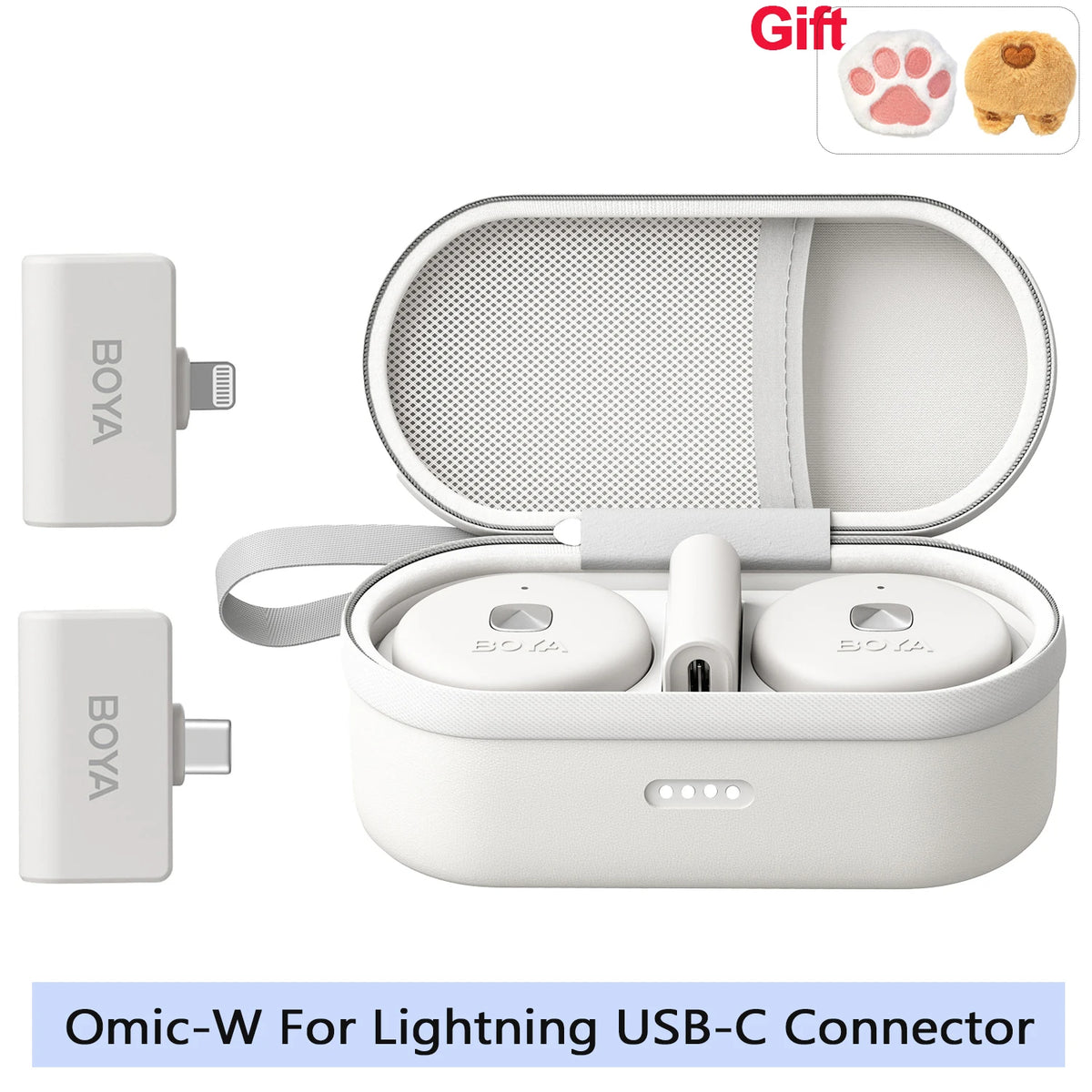 BOYA Omic D/U Wireless Lavalier Lapel Microphone for iPhone iPad Android Type-c Smartphone Youtube Live Recording Interview Vlog