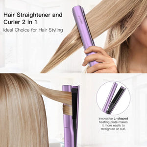 Showsee 2 In1 Hair Straightener Curler E2 Profession Ceramics Hairdressing Styling Tools Electric Curling Iron