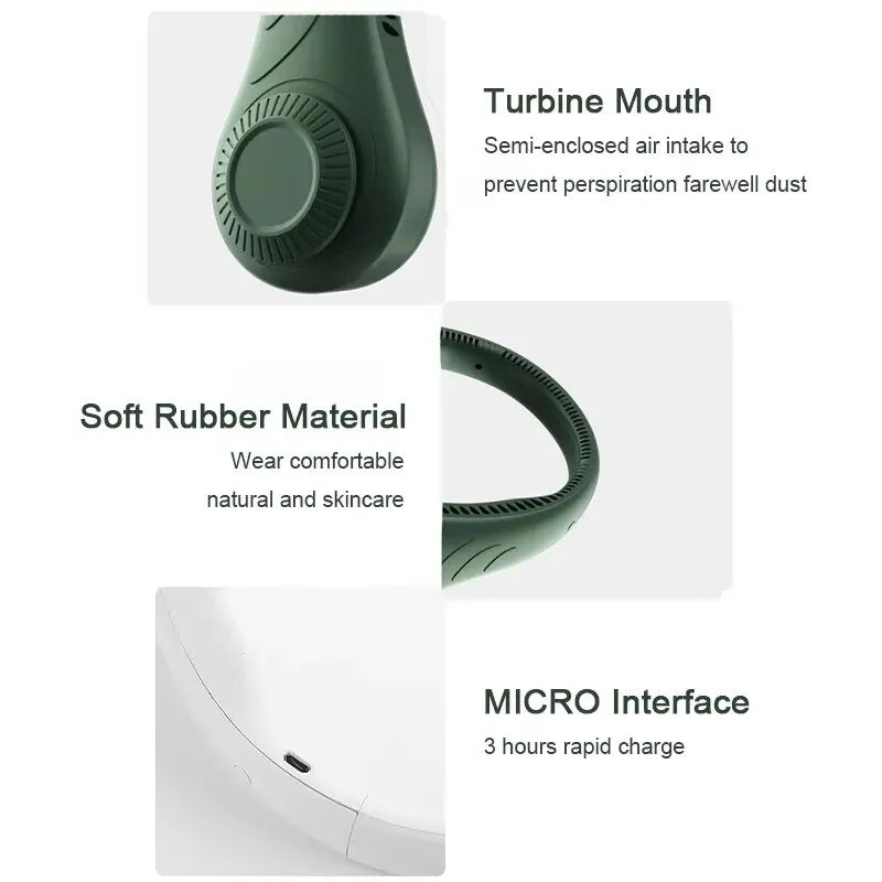 Neck-Hanging Cooling Fan - Stereotech