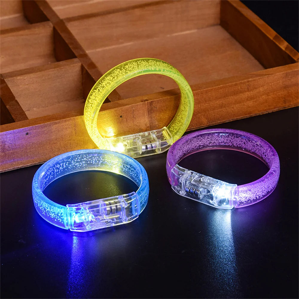 Night LED Battery Light-emitting Bracelet Entertainment Cheering Props Running Luminous Bracelet Bar Party Luminous Props