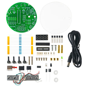 Electronic Scale DIY Kit 1KG Weighing Capacity 51 Microcontroller Soldering Practice Kit with Digital Tube Display HX711 Chip 5V