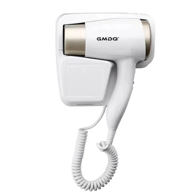 GMDQ Hot&amp;Cold Wind Blow Hair Dryer Electric Wall Mount Bathroom Hotel Negative Ion Blower with socket Bracket Black EU Plug