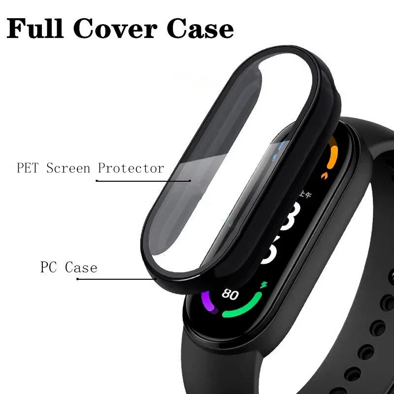 Watch Protective Film with Case for Xiaomi Mi Band 6 5 4 3 Smart Watchband Bracelet 3D Full Screen Anti-Scratch Protector Films
