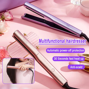 Showsee 2 In1 Hair Straightener Curler E2 Profession Ceramics Hairdressing Styling Tools Electric Curling Iron