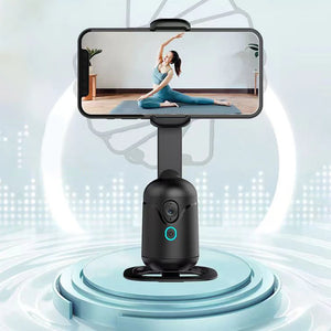 Auto Tracking Phone Holder 360° Rotation Face Tracking Phone Tripod Holder No App Follow Up Pan Tilt for Tiktok Video Recording - Stereotech
