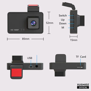 XUSHIDZ Q10PRO 1080P Dash Cam Night Vision Car DVR Vehicle Recorder Camera G-sensor HDR DVR  Loop Recording Dashcam Dual-Channel