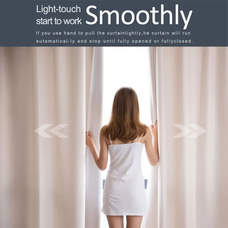 Tuya  wifi Electric Smart curtain Motor Motorized Customized Track Rod Support Alexa Google Assist yandexAlice Remote Control - Stereotech