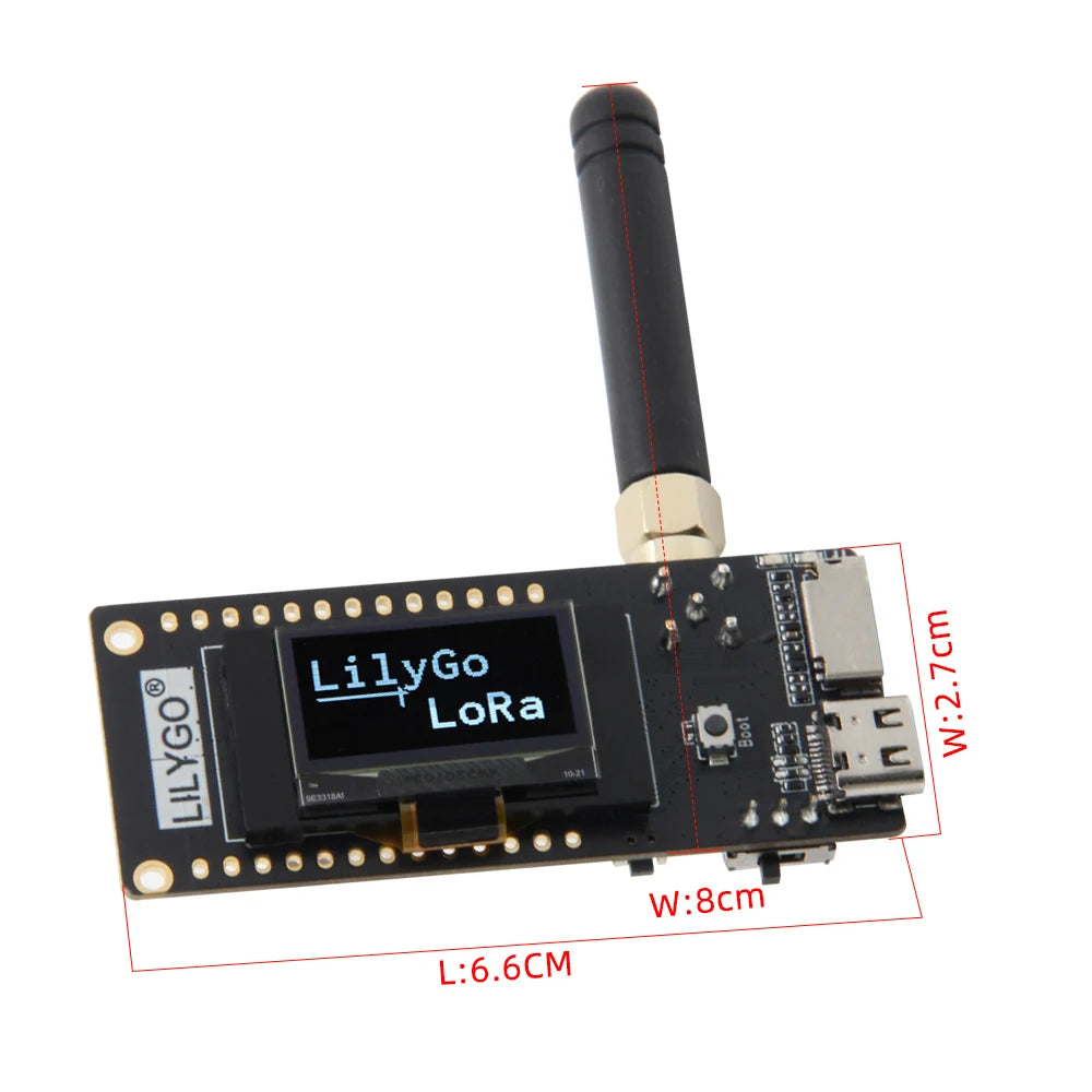 T3S3 V1.0 ESP32-S3 LoRa SX1280 2.4G Development Board WiFi Bluetooth Wireless Module 0.96 Inch OLED Display Type-C