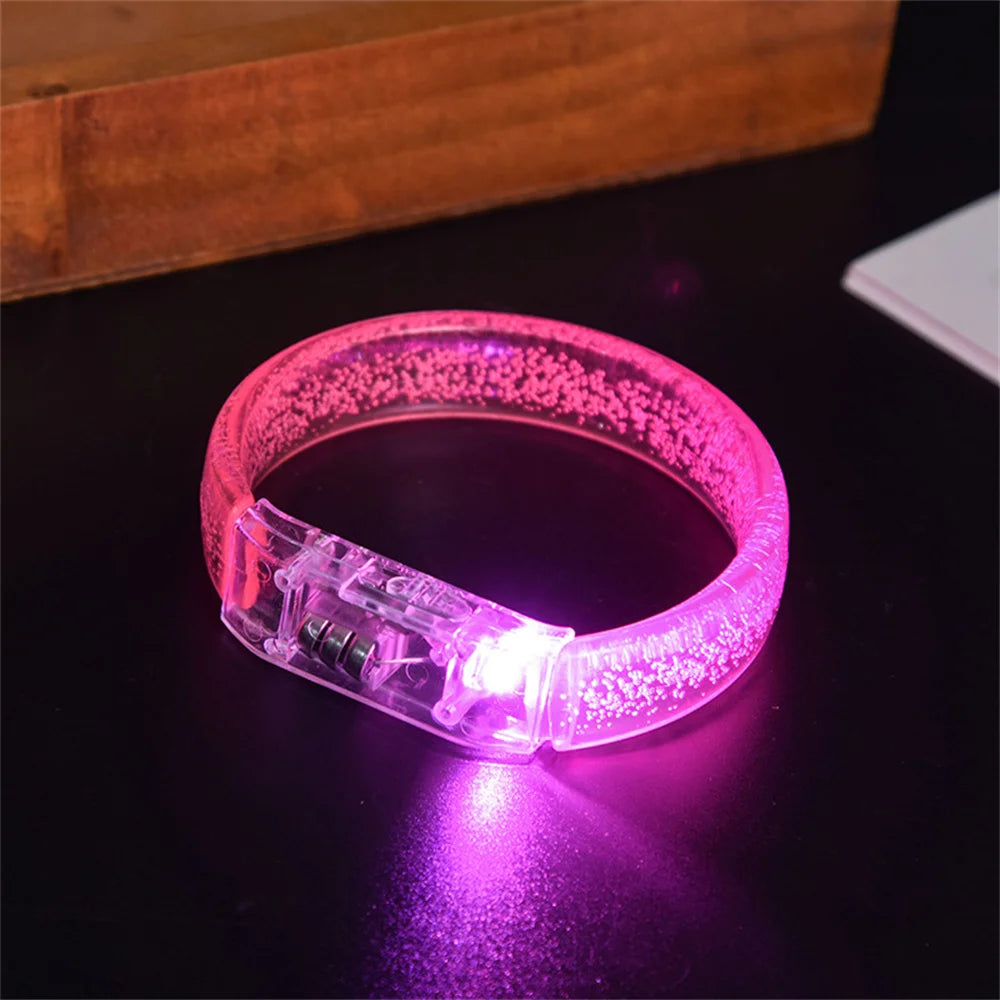 Night LED Battery Light-emitting Bracelet Entertainment Cheering Props Running Luminous Bracelet Bar Party Luminous Props