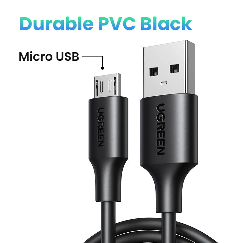 UGREEN Micro USB Cable 3A Fast Quick Charger Cable USB to Micro USB 2.0 Android Charging Cord for Samsung Galaxy S7 S6 Note Wire