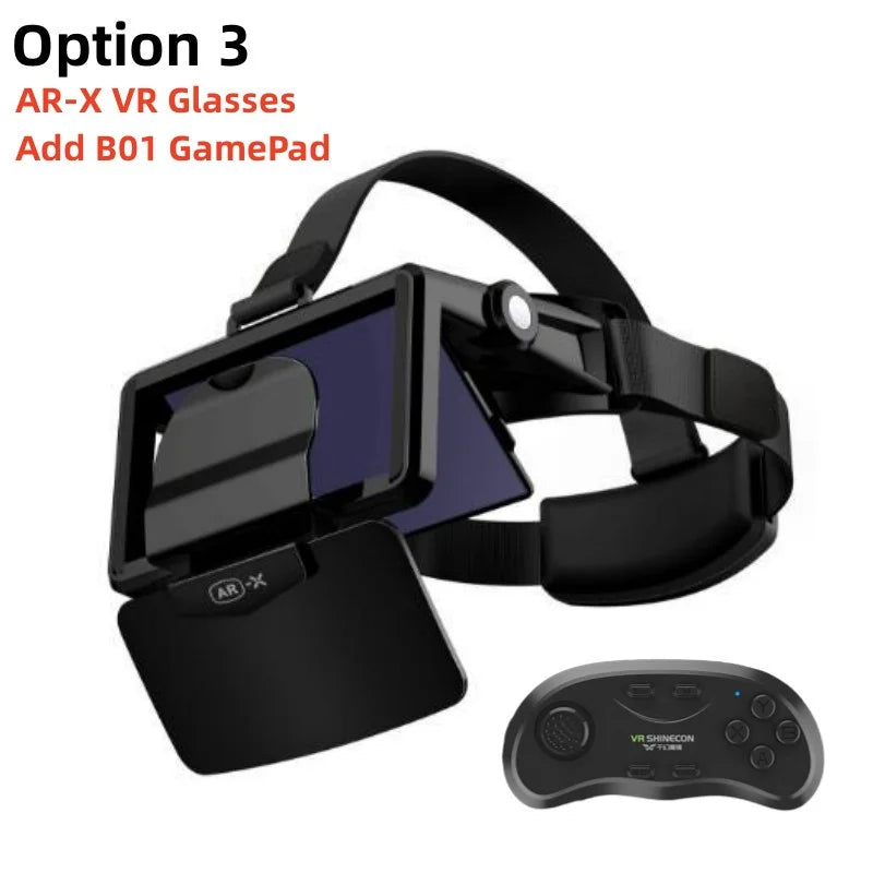 AR-X VR Glasses Virtual Reality 3D Glasses HD IMAX Game Cardboard VR Headset For 4.7-6.3&quot; Smartphone Foldable Enhanced VR Helmet