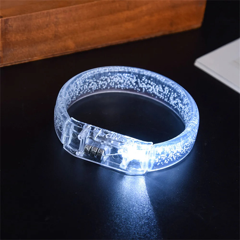 Night LED Battery Light-emitting Bracelet Entertainment Cheering Props Running Luminous Bracelet Bar Party Luminous Props