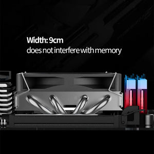 Jonsbo HP-400S CPU Cooler 4 Heatpipe Down Pressure Air Cooling Radiator 90mm 4Pin PWM Temperature Control Fan for ITX Small Case
