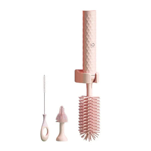 Electric Silicone Bottle Brush Baby Pacifier Thermos Cup Straw Cleaning Brush Long Handle Travel Cleaning Tools Set 1200mAh