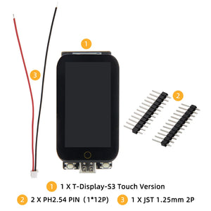 LILYGO® T-Display-S3 Touch Edition ESP32-S3 Development Board 1.9 inch ST7789 LCD Display WIFI Bluetooth 5.0 Wireless Module