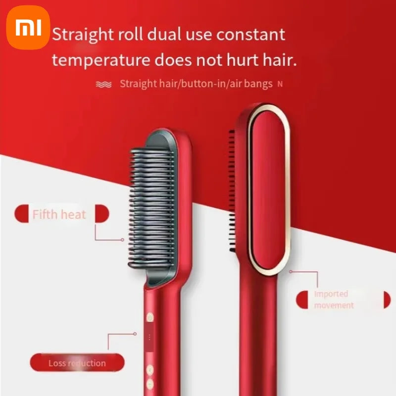 Xiaomi Professional Negative Ion Hair Straightener Hair 3in1 Professional Quick Heated Electric Hot Comb Hair Straightener