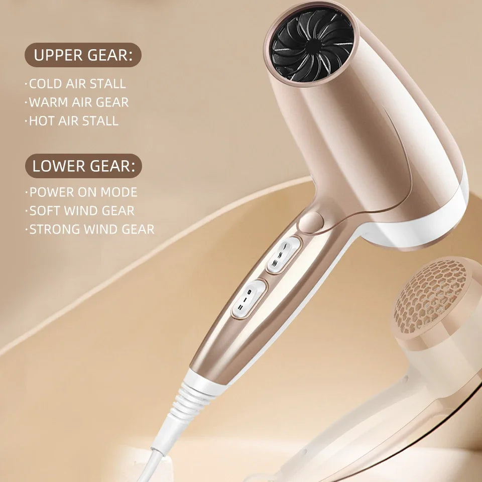High Power Wind Hair Dryer 2000W High Power Negative Ion Quick Drying Home Hair Styling Professional Hair Dry Care