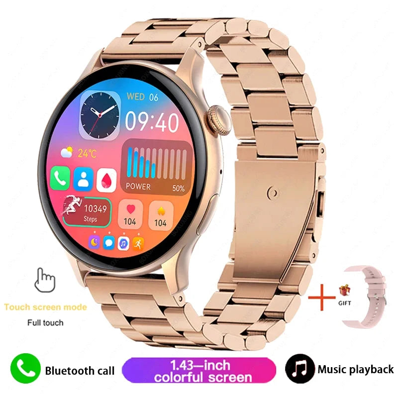Xiaomi Mijia New Women Bluetooth Call Smartwatch Always Display Time Heart Rate Sports Health Monitoring Music GT4 Smart Watches