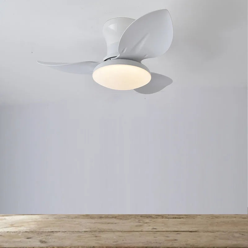 Modern Black White Low Floor DC Motor 30W Ceiling Fans With Remote Control Simple Ceiling Fan With light Home Fan 100-240V - Stereotech