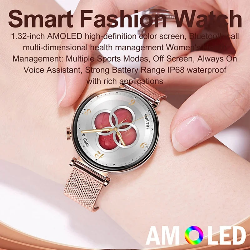 Xiaomi Mijia NFC Smart Watch Women Voice Assistant Bluetooth Call Heart Rate Monitoring Waterproof Sport Fitness Women&#39;s Watches