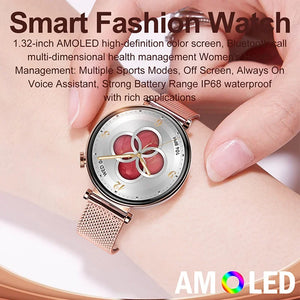 Xiaomi Mijia NFC Smart Watch Women Voice Assistant Bluetooth Call Heart Rate Monitoring Waterproof Sport Fitness Women's Watches