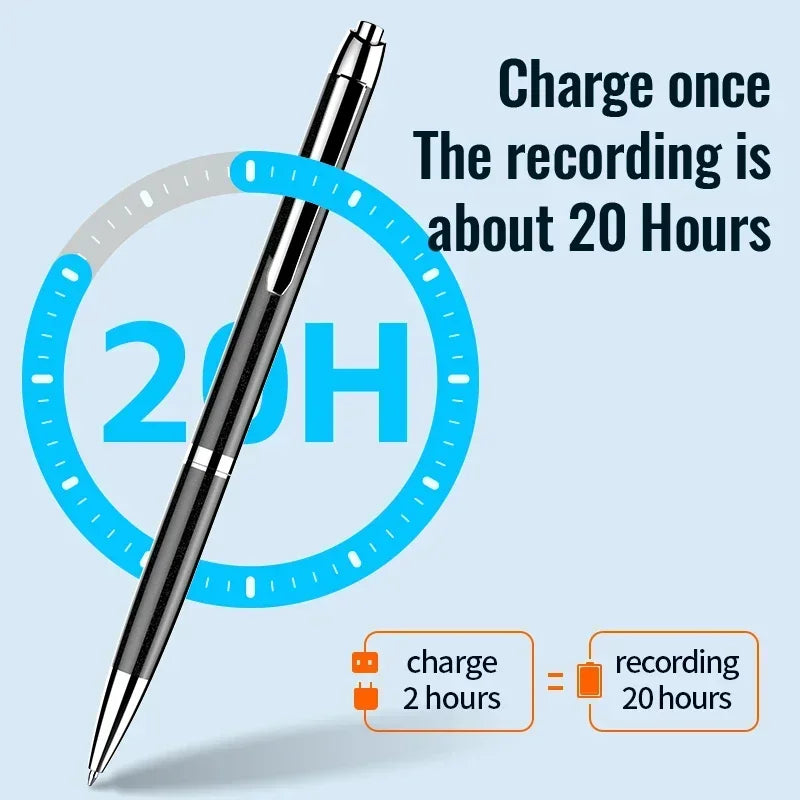 Mini Recorder Pen Portable Voice Recorder Device Professional Voice Controlled Suitable for Student Class Work Meeting Minutes