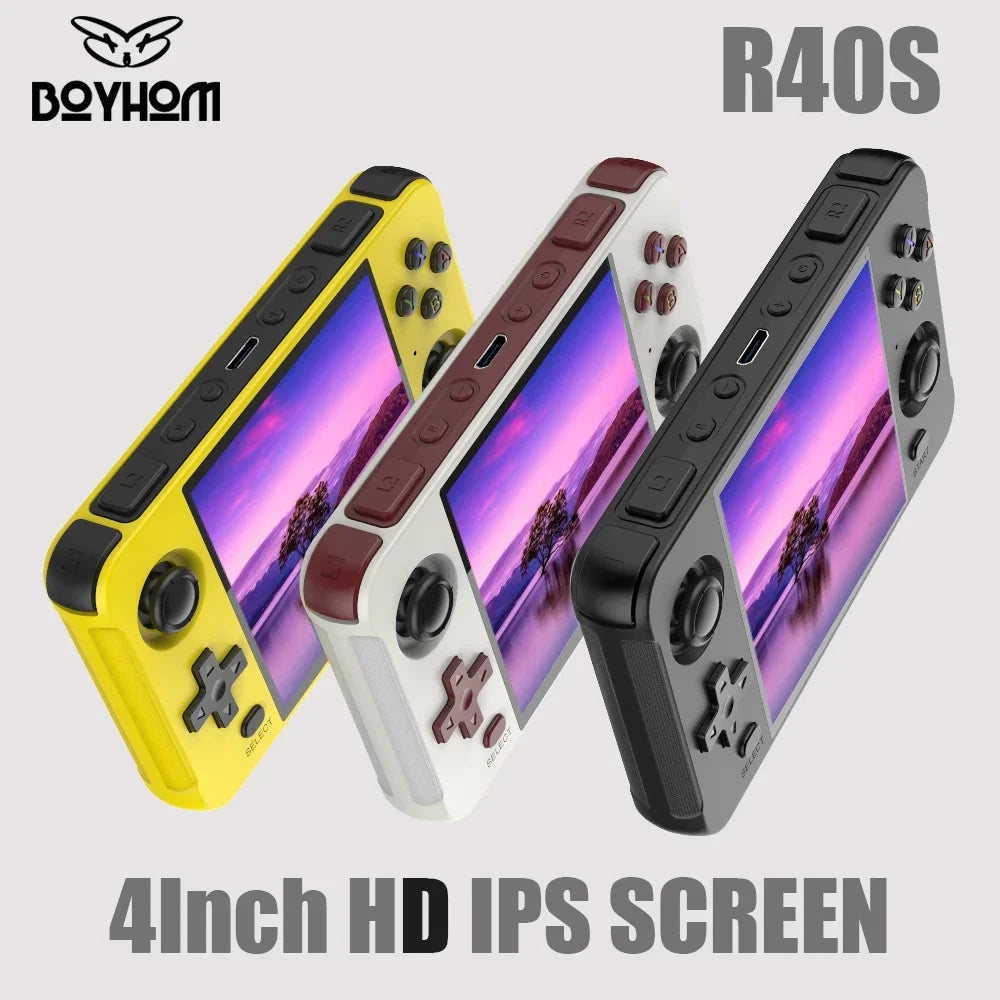 BOYHOM R40S R36S Retro Handheld Video Game Console Linux System 3.5/4.0-inch IPS Screen Portable Handheld Video Player