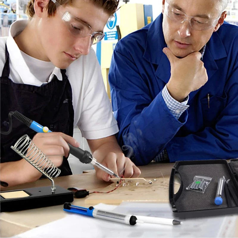 60W Electric Soldering Iron LCD Digital Display Adjustable Temperature Welding Repair Tools 220V / 110V Solder Wire Tips