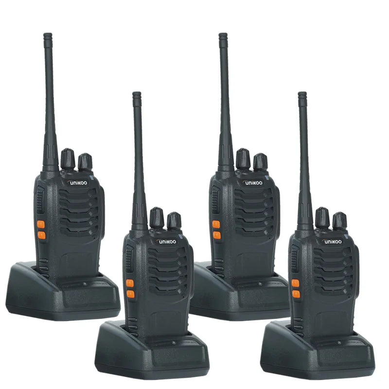 4 PCS UNIKOO UK226 Long Range communication Walkies Talkies FRS Set Two Way Ham Radios UHF Walkie Talkie transceiver For camping