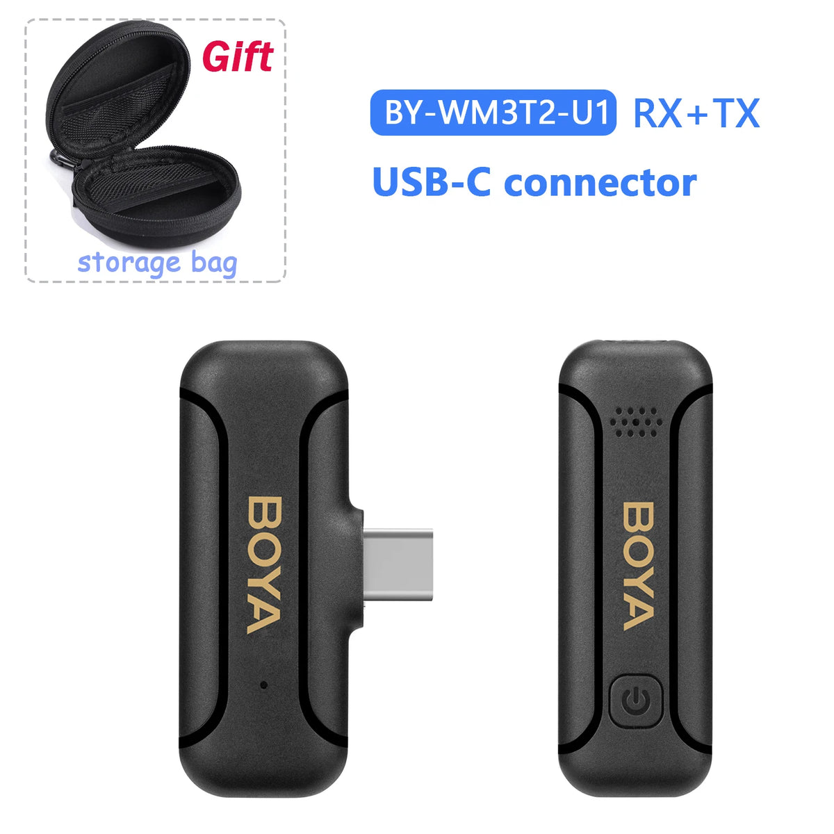 BOYA BY-WM3T2 Professional Wireless Lavalier Lapel Mini Microphone for iphone ipad Android Live Broadcast Streaming Vlogging