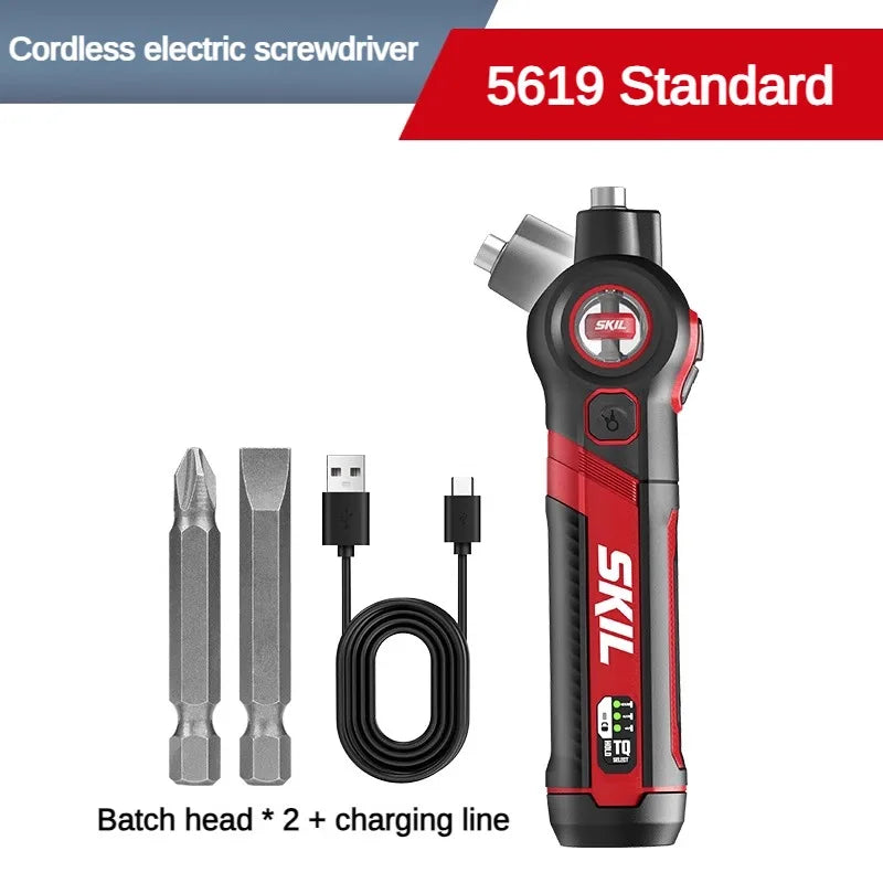 SKIL 5619 4V Mini Electrical Screwdriver Set Smart Scalable Cordless Electric Screw Driver Set USB Rechargeable Drill Tools