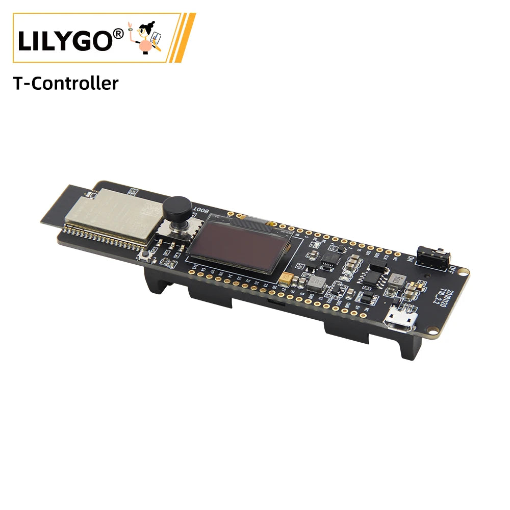 LILYGO® TTGO T-Controller ESP32-WROVER Development Board 4MB SPI Flash 8MB PSRAM 0.96 OLED Five-Way Button 18650 Battery Holder