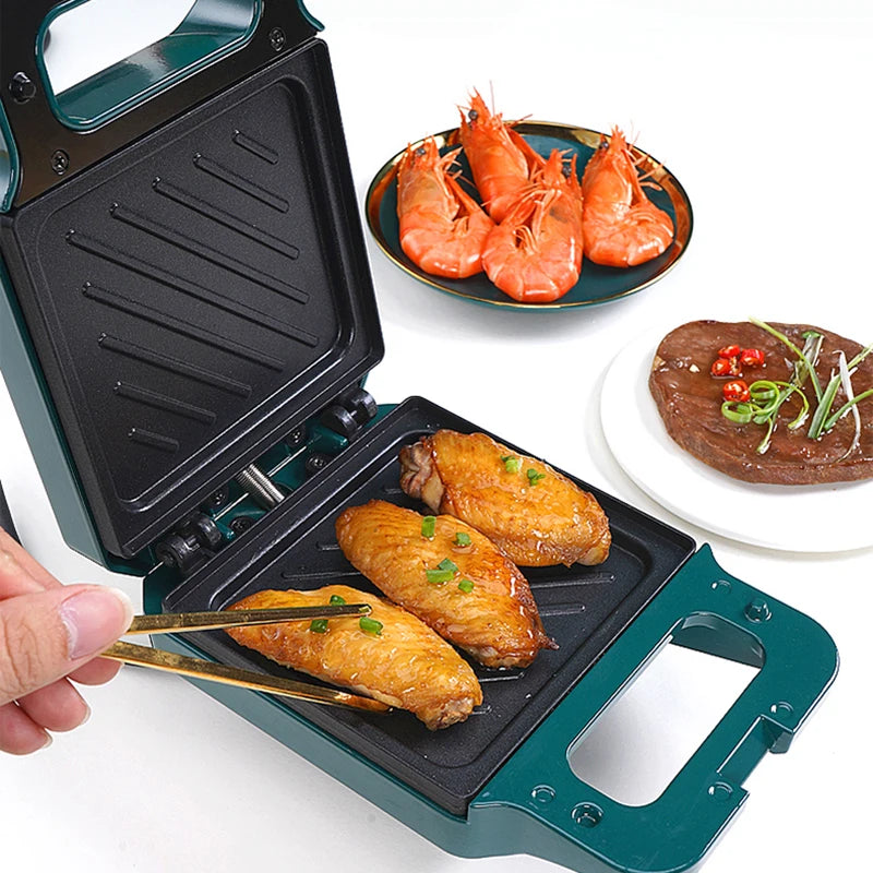 DMWD Bread Sandwich Maker Mini Light Food Waffle Muffin Breakfast Machine Egg Omelette Pan Pressure Toaster Grill Panini Oven - Stereotech