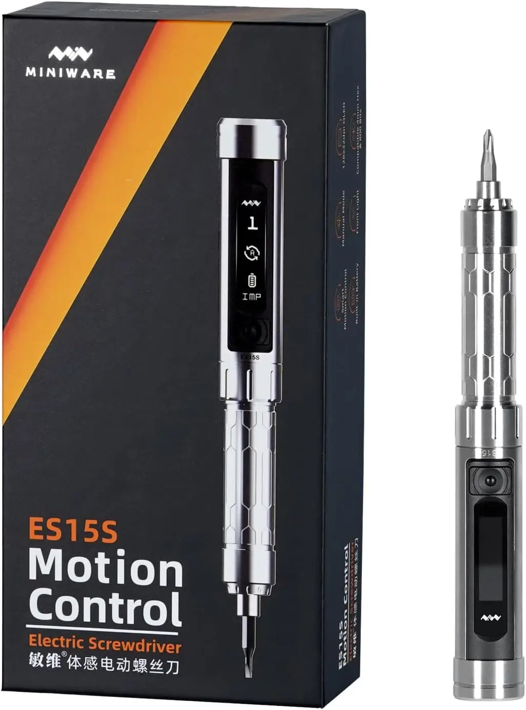 MINIWARE ES15S Screwdriver intelligent Motion Control USB Chargeable Cordless 24 Tips For iPhone Laptop MACBOOK Notwbook