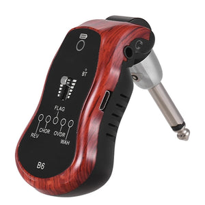 B6 Effector Bluetooth Rechargeable Electric Guitar Earphone Mini Amplifier Guitar Practice Effects Synthesizer with 5 Effects