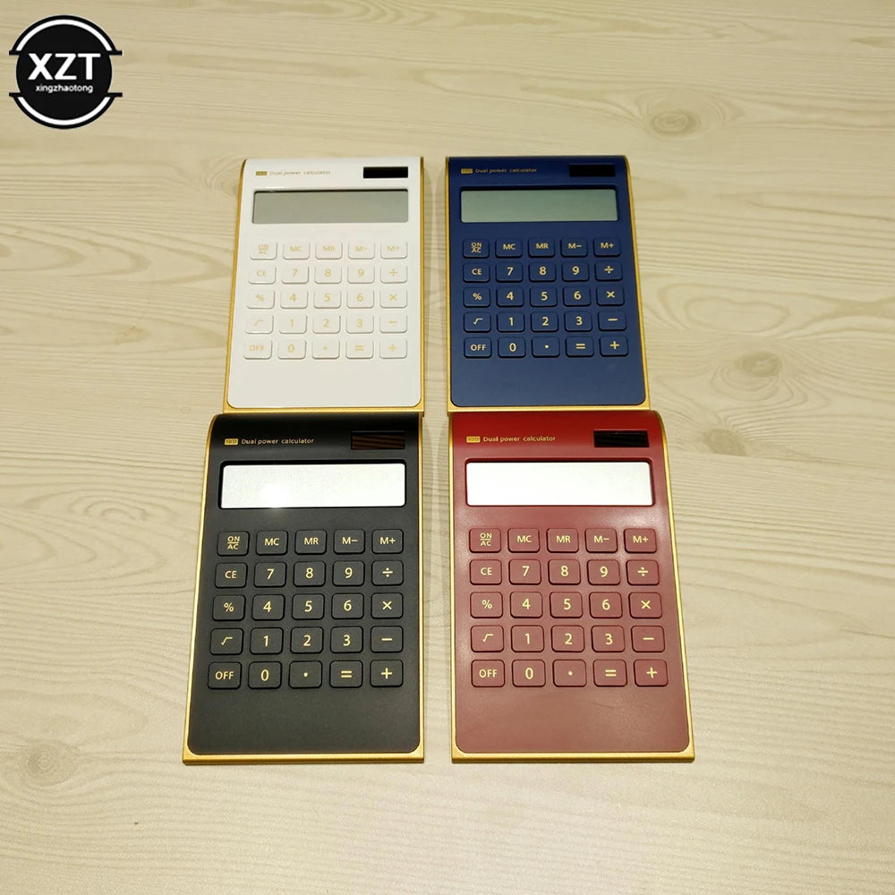 2022 Hot Sale Creative Slim Portable mini 10 digital Calculator Solar Energy Crystal Keyboard Dual Power Supply - Stereotech