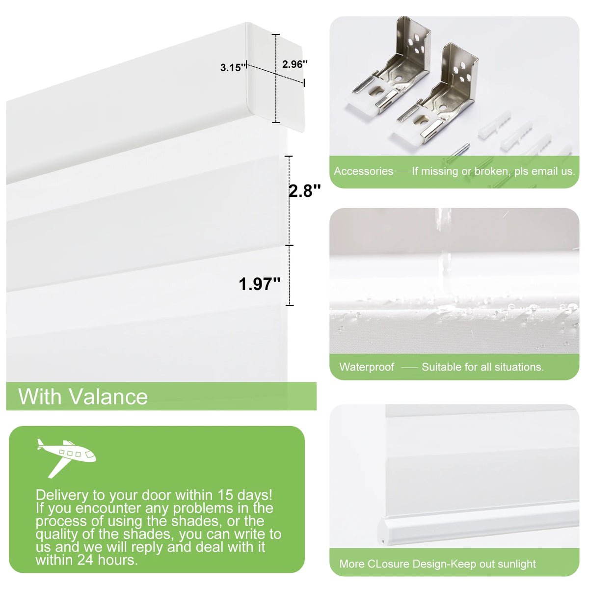 Persilux Motorized Zebra Blinds for Windows Works with Alexa, Smart Light Filtering Day and Night Light Control Dual Layer