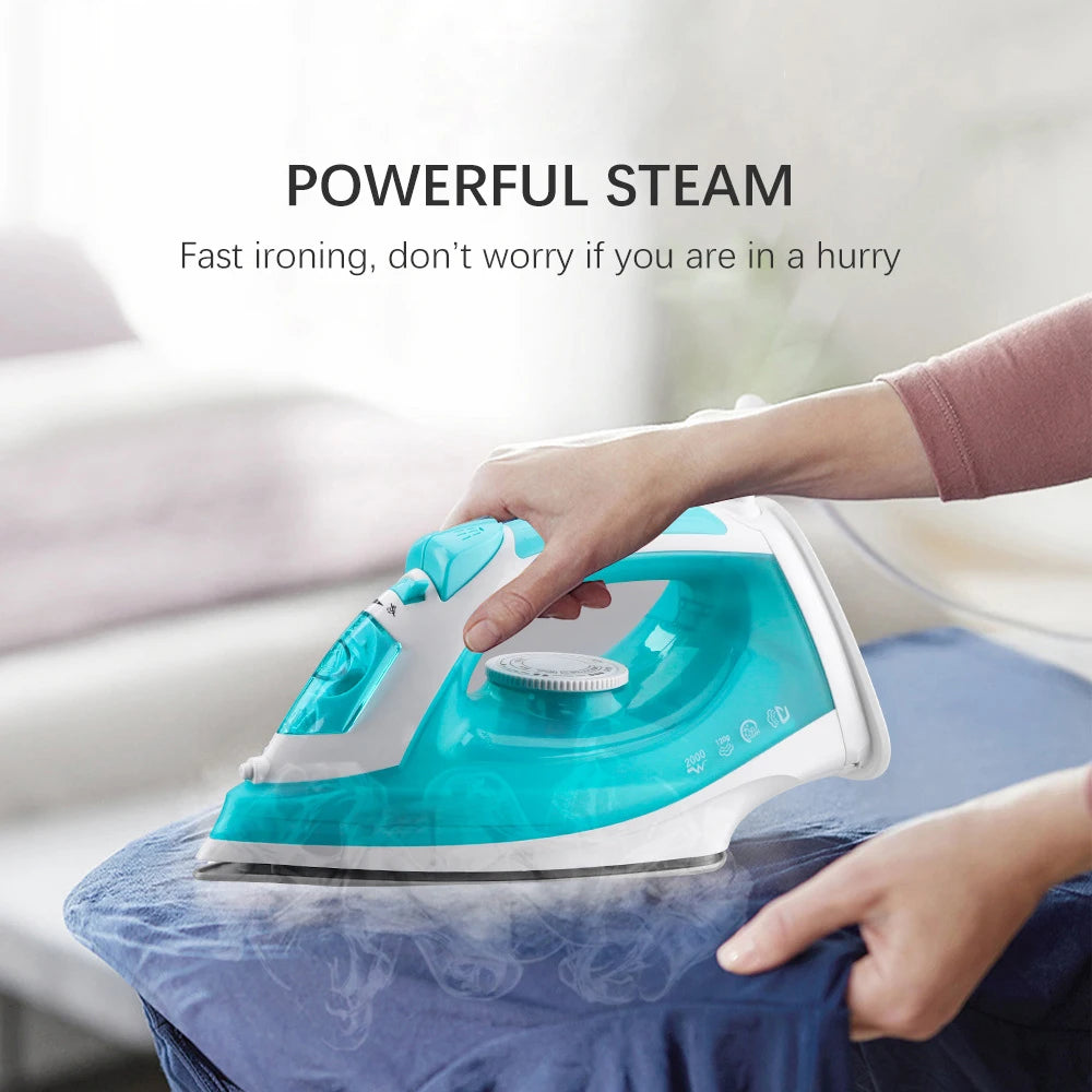 Electric Iron Portable Mini Garment Steamer Steam Iron For Clothing Iron Adjustable Ceramic Soleplate Iron For Ironing Sonifer - Stereotech