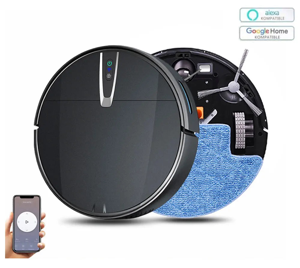 Robot Vacuum Smart Mop Cleaner With 3800PA Suction APP&amp; Voice Control Autocharge Sweeping Floor Cleaning For Home Robotic Vacuum