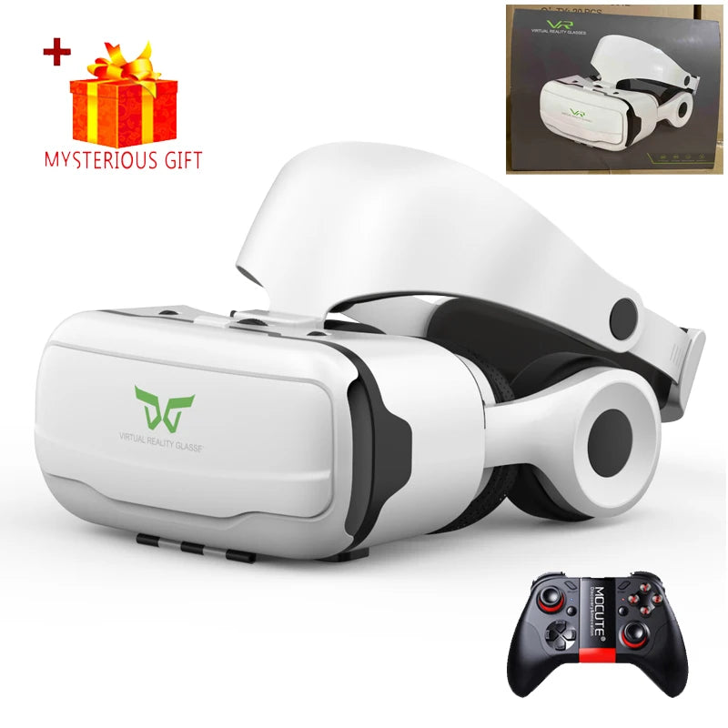 Top VR Glasses Headset 3D Virtual Reality Device Helmet Viar Goggle Lenses For Smartphone Smart Cell Phone Realidade Viewer