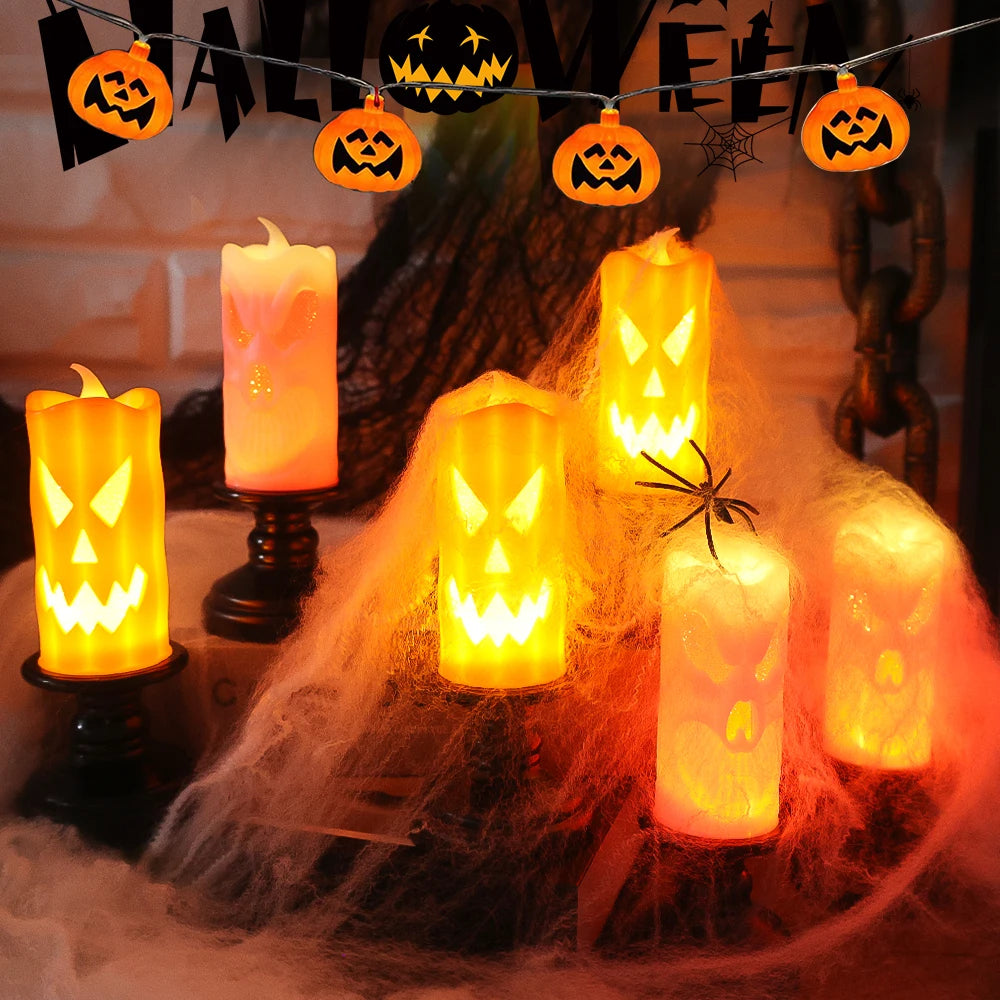 Flameless LED Candle Lights Battery Operated LED Electronic Wishing Tealight Halloween Christmas Party Table Decoration Lighting