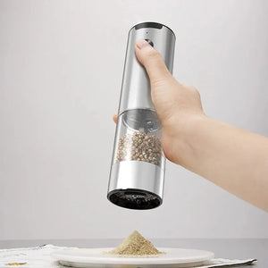 Electric Automatic Mill Pepper And Salt Grinder With LED Light Adjustable Coarseness Grinder Kitchen Tools - Stereotech