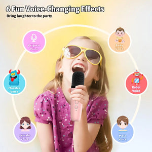 BlueTooth Wireless Microphone Mini Portable Karaoke Mic with Speaker for Kids Children Birthday Holiday Gifts - Stereotech