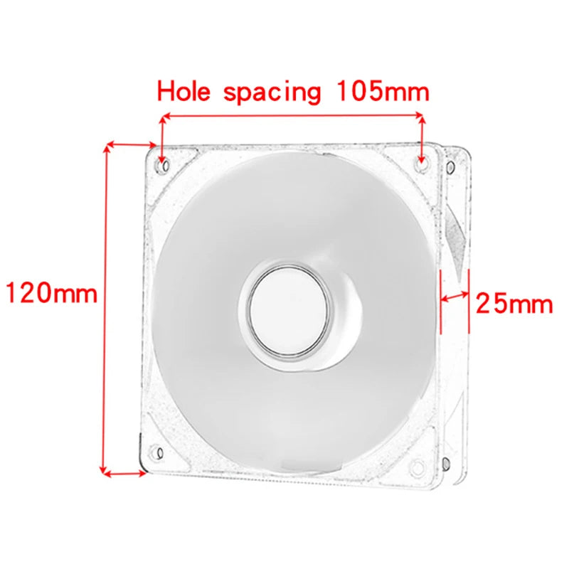 Chassis Desktop Cooling Fan Heat Sink Cooler IDE Dual Wire Safety Mute Low Power Consumption 12025 Ventilador 120mm DC12V PC