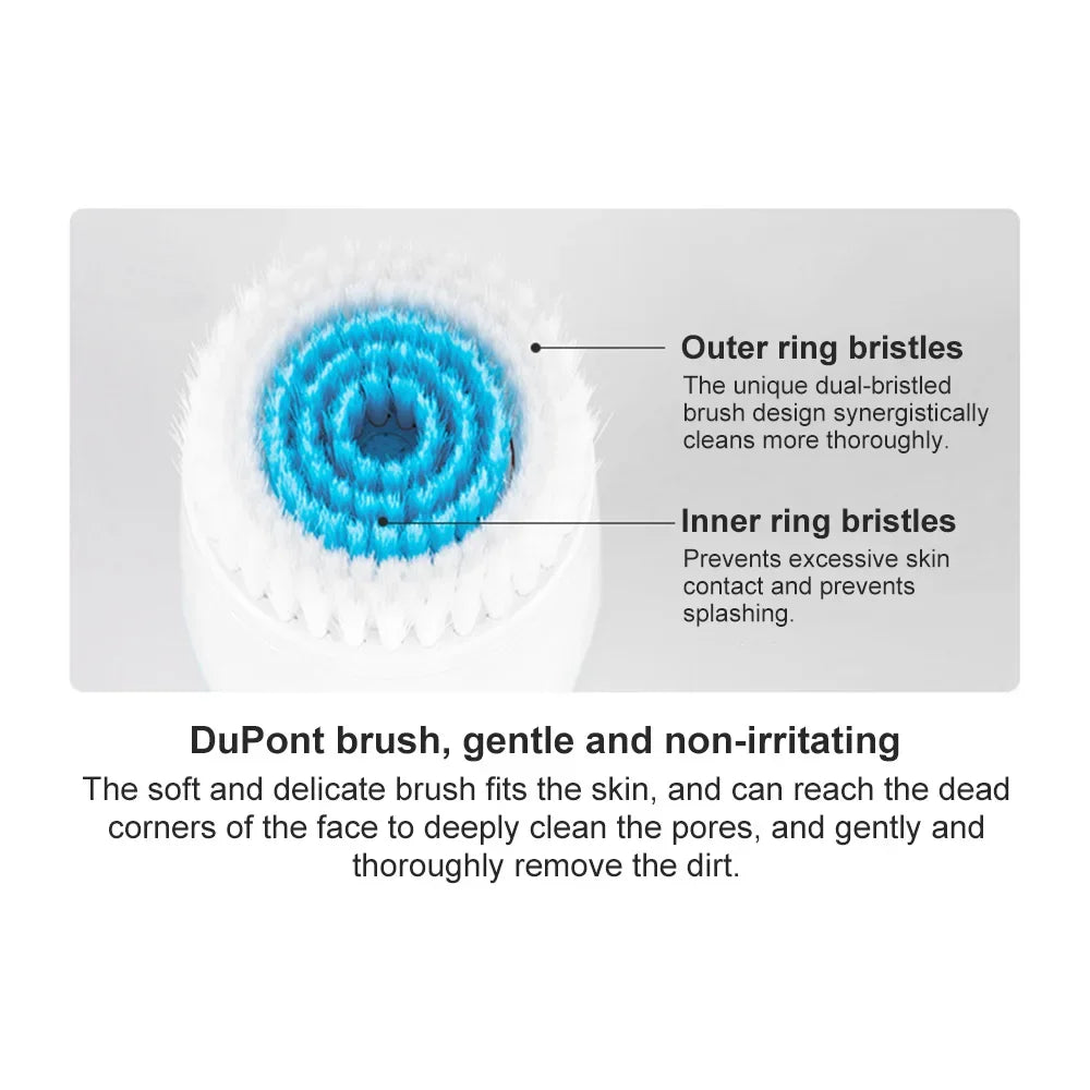 3 In 1 Electric Cleansing Brush Ultrasonic Facial Cleaner Face Massagers Sonic Rotating Cleansing Brush Face Deep Cleansing Tool